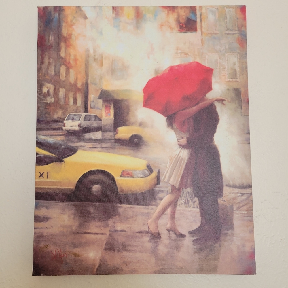 Wall Art "Kissing in the Rain"
